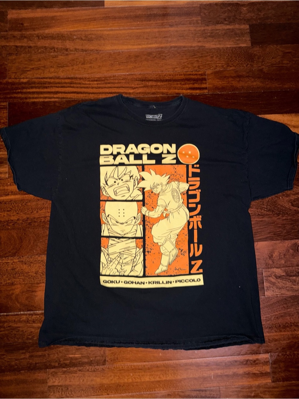 Dragon Ball Z Graphic Tee - Black with Orange Print